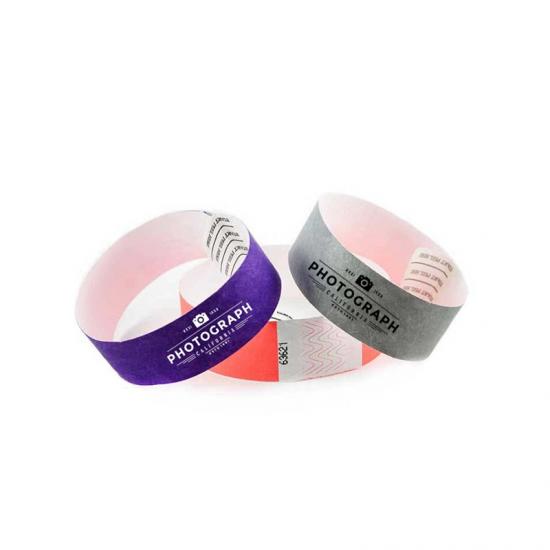 bracelet en papier dupont jetable coloré